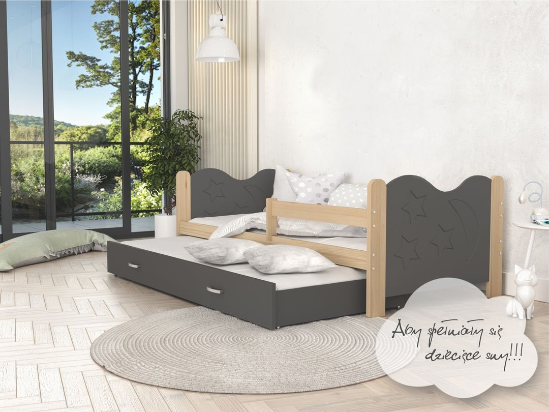 Łóżko dla dzieci MIKOŁAJ P2 190x80 + szuflada + materac